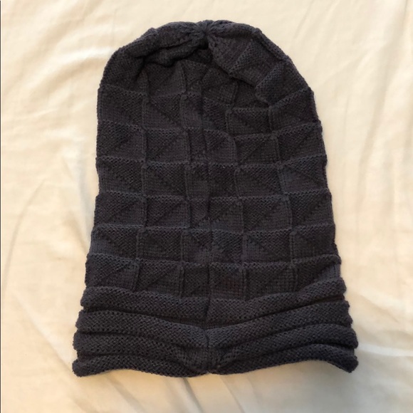 Restocking.. stay tuned! Slouchy Grey Knit Beanie - Picture 2 of 2
